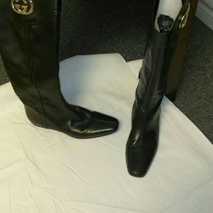 Gucci black leather boots
